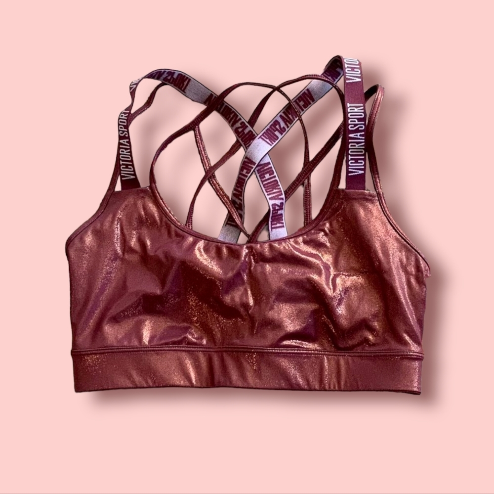 COPY - Burgundy Sparkle VS Sports Bra